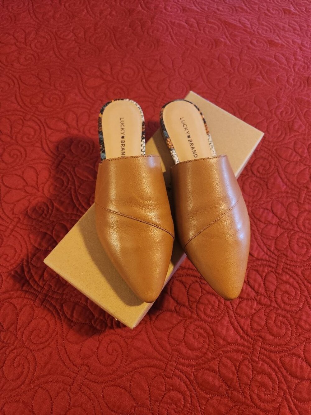 Leather mules - flats 9.5 NWT
